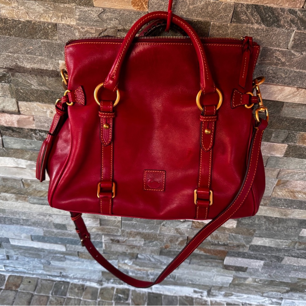 Dooney & Bourke red Leather Satchel - Picture 2 of 15